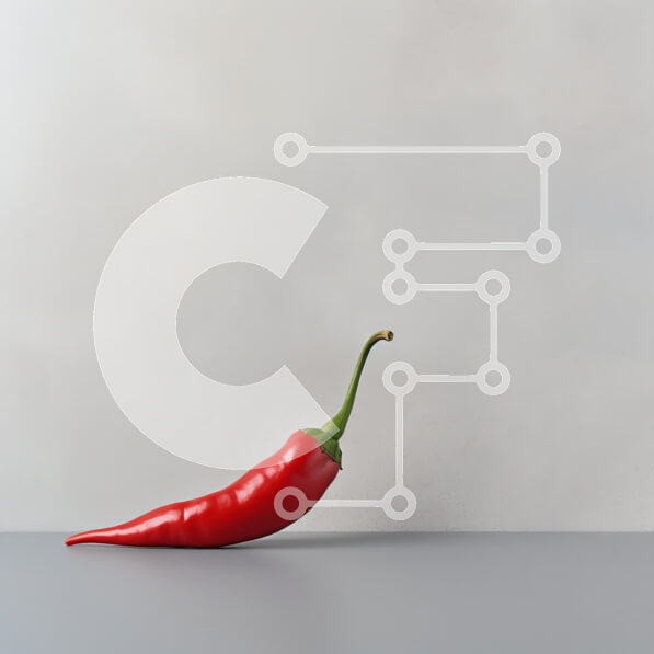 Σετ των 2 Intra Συλλεκτικό Ξύλινο Παζλ Plywood  4mm - Ζωντανό κόκκινο πιπέρι τσίλι σε γκρίζα επιφάνεια Σε Ξύλινο Κουτί - Διαστάσεις: 10x10 cm – 25 κομμάτια