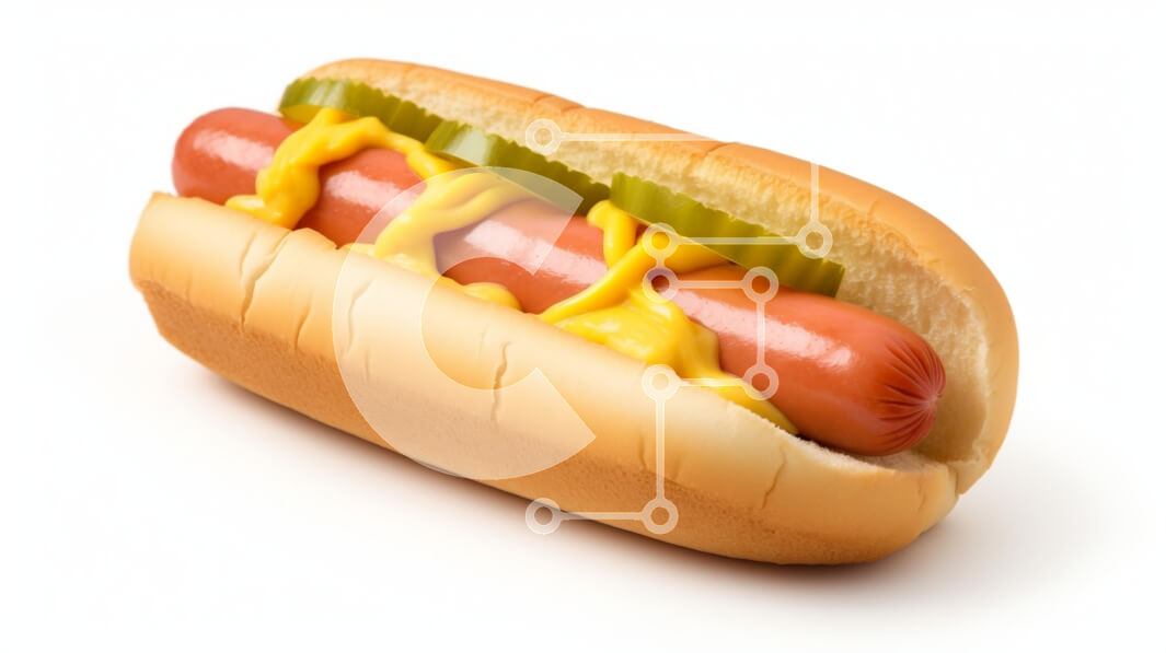 Σετ των 2 Intra Συλλεκτικό Ξύλινο Παζλ Plywood  4mm - Νόστιμο χοτ ντογκ με μουστάρδα και τουρσιά Σε Ξύλινο Κουτί - Διαστάσεις: 10x10 cm – 25 κομμάτια