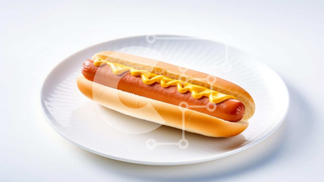 Σετ των 2 Intra Συλλεκτικό Ξύλινο Παζλ Plywood  4mm - Νόστιμο χοτ ντογκ με μουστάρδα Σε Ξύλινο Κουτί - Διαστάσεις: 10x10 cm – 25 κομμάτια