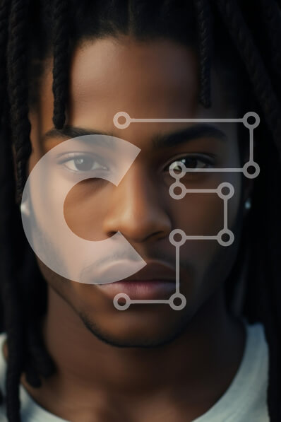 Intra Συλλεκτικό Ξύλινο Παζλ Plywood  4mm - Πορτρέτο ενός νεαρού άνδρα με Dreadlocks Σε Ξύλινο Κουτί - Διαστάσεις Puzzle: 10x10 cm – 25 κομμάτια