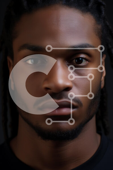 Intra Συλλεκτικό Ξύλινο Παζλ Plywood  4mm - Κοντινό πλάνο Πορτρέτο ενός νεαρού άνδρα με Dreadlocks Σε Ξύλινο Κουτί - Διαστάσεις Puzzle: 10x10 cm – 25 κομμάτια