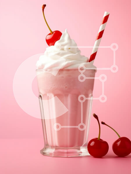 Σετ των 2 Intra Συλλεκτικό Ξύλινο Παζλ Plywood  4mm - Ροζ Milkshake με σαντιγί και κεράσι Σε Ξύλινο Κουτί - Διαστάσεις: 10x10 cm – 25 κομμάτια