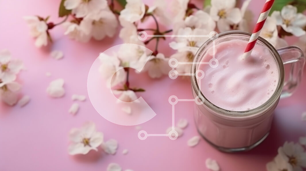 Σετ των 2 Intra Συλλεκτικό Ξύλινο Παζλ Plywood  4mm - Δροσιστικό ροζ ρόφημα με λουλούδια Σε Ξύλινο Κουτί - Διαστάσεις: 10x10 cm – 25 κομμάτια