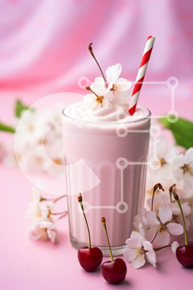 Σετ των 2 Intra Συλλεκτικό Ξύλινο Παζλ Plywood  4mm - Ροζ Smoothie με άνθη κερασιάς Σε Ξύλινο Κουτί - Διαστάσεις: 10x10 cm – 25 κομμάτια