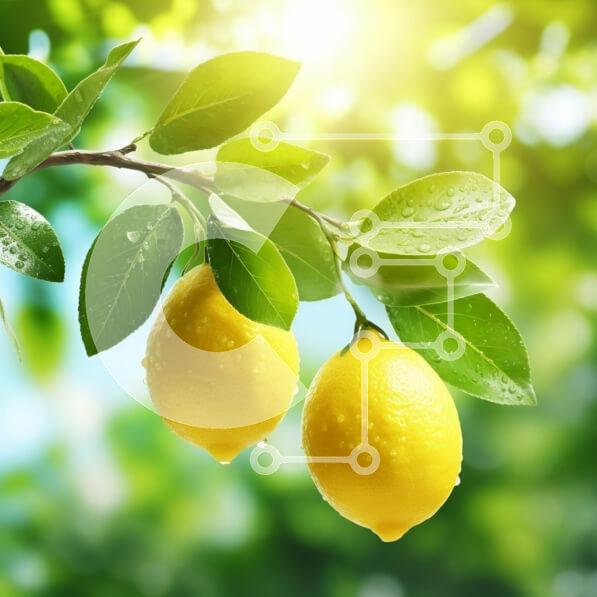 Intra Συλλεκτικό Ξύλινο Παζλ Plywood  4mm - Φρέσκα λεμόνια σε κλαδί δέντρου Σε Ξύλινο Κουτί - Διαστάσεις: 10x10 cm – 25 κομμάτια