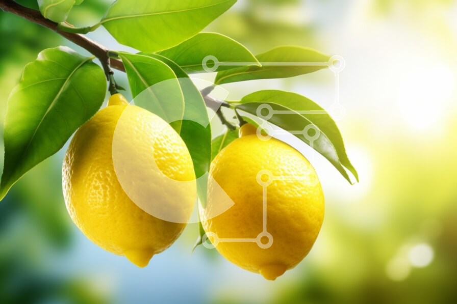 Intra Συλλεκτικό Ξύλινο Παζλ Plywood  4mm - Λεμόνια σε ένα κλαδί στο φως του ήλιου Σε Ξύλινο Κουτί - Διαστάσεις: 10x10 cm – 25 κομμάτια