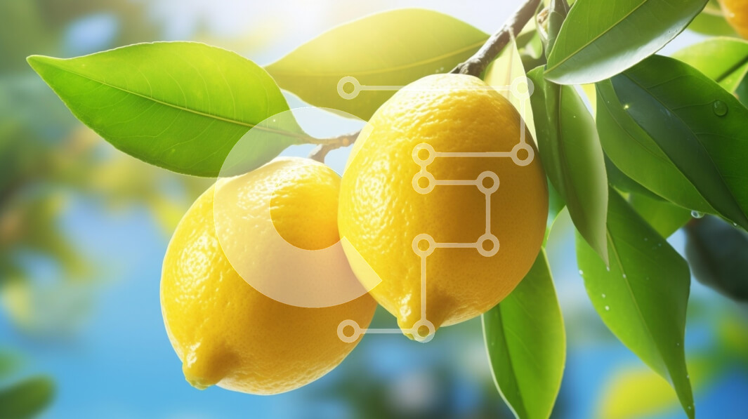 Intra Συλλεκτικό Ξύλινο Παζλ Plywood  4mm - Φρέσκα λεμόνια σε ένα κλαδί δέντρου Σε Ξύλινο Κουτί - Διαστάσεις: 10x10 cm – 25 κομμάτια