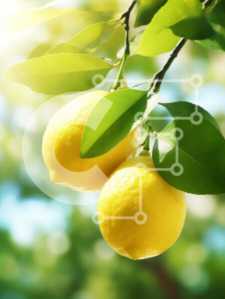 Intra Συλλεκτικό Ξύλινο Παζλ Plywood  4mm - Ώριμα λεμόνια σε ένα κλαδί δέντρου Σε Ξύλινο Κουτί - Διαστάσεις: 10x10 cm – 25 κομμάτια