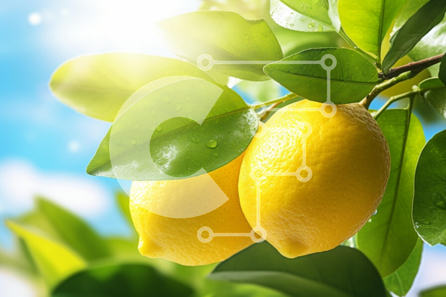 Intra Συλλεκτικό Ξύλινο Παζλ Plywood  4mm - Φρέσκα λεμόνια σε ένα δέντρο Σε Ξύλινο Κουτί - Διαστάσεις: 10x10 cm – 25 κομμάτια