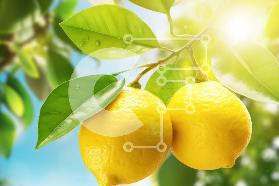 Intra Συλλεκτικό Ξύλινο Παζλ Plywood  4mm - Λεμόνια σε ένα κλαδί με το φως του ήλιου Σε Ξύλινο Κουτί - Διαστάσεις: 10x10 cm – 25 κομμάτια