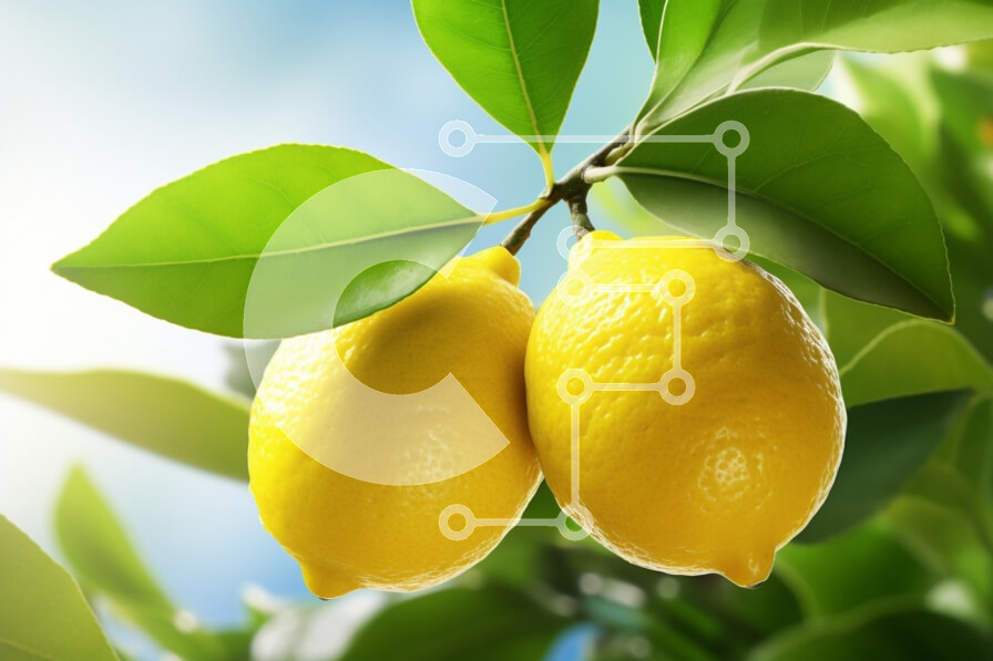 Intra Συλλεκτικό Ξύλινο Παζλ Plywood  4mm - Λεμόνια σε ένα κλαδί δέντρου Σε Ξύλινο Κουτί - Διαστάσεις: 10x10 cm – 25 κομμάτια