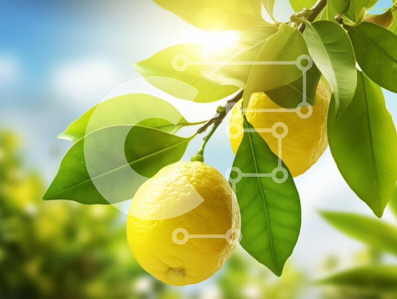 Intra Συλλεκτικό Ξύλινο Παζλ Plywood  4mm - Κλαδί λεμονιάς με ώριμα λεμόνια Σε Ξύλινο Κουτί - Διαστάσεις: 10x10 cm – 25 κομμάτια