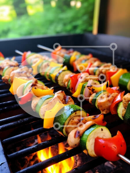 Σετ των 2 Intra Συλλεκτικό Ξύλινο Παζλ Plywood  4mm - Ψητά κεμπάπ σε σχάρα μπάρμπεκιου Σε Ξύλινο Κουτί - Διαστάσεις: 10x10 cm – 25 κομμάτια