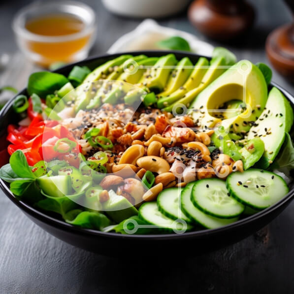 Σετ των 2 Intra Συλλεκτικό Ξύλινο Παζλ Plywood  4mm - Πολύχρωμο μπολ σαλάτας με φρέσκα υλικά Σε Ξύλινο Κουτί - Διαστάσεις: 10x10 cm – 25 κομμάτια