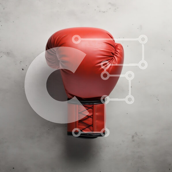 Intra Συλλεκτικό Ξύλινο Παζλ Plywood  4mm - Κόκκινο γάντι του μποξ Σε Ξύλινο Κουτί - Διαστάσεις: 10x10 cm – 25 κομμάτια