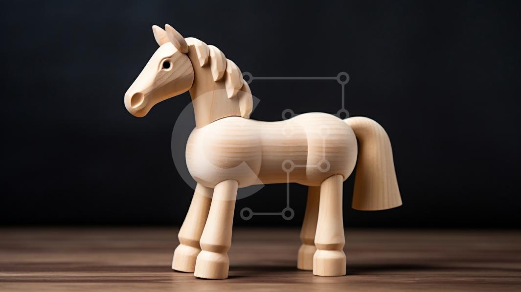 Intra Συλλεκτικό Ξύλινο Παζλ Plywood  4mm - Όμορφη εικόνα του ξύλινου παιχνιδιού αλόγων σε μια ξύλινη επιφάνεια Σε Ξύλινο Κουτί - Διαστάσεις: 10x10 cm – 25 κομμάτια