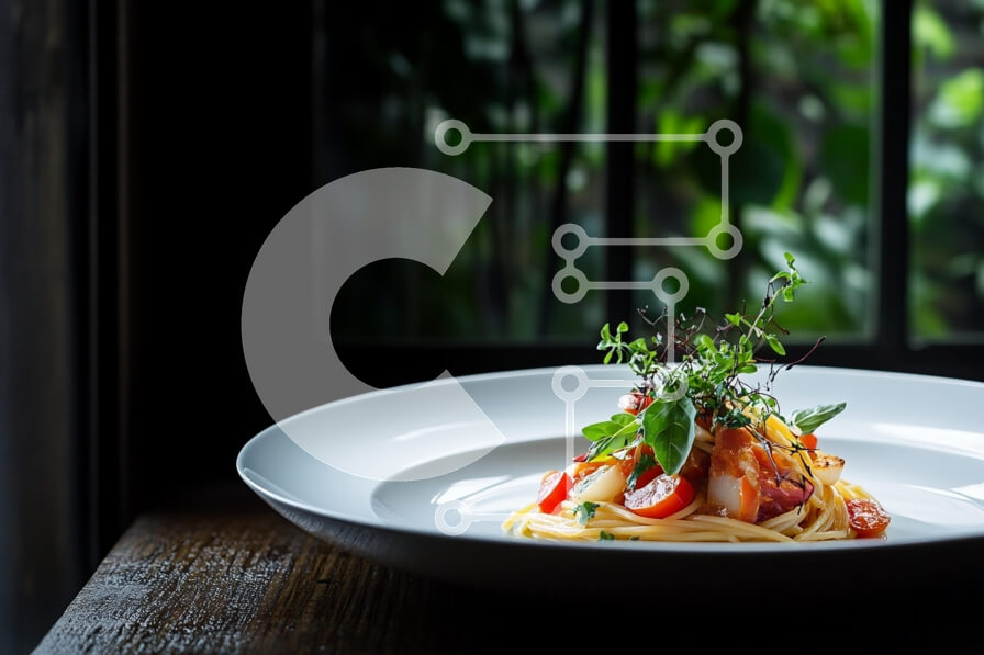 Σετ των 2 Intra Συλλεκτικό Ξύλινο Παζλ Plywood  4mm - Νόστιμο πιάτο ζυμαρικών με φρέσκα υλικά Σε Ξύλινο Κουτί - Διαστάσεις: 10x10 cm – 25 κομμάτια