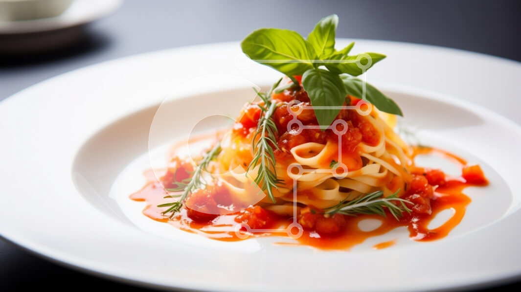 Σετ των 2 Intra Συλλεκτικό Ξύλινο Παζλ Plywood  4mm - Κομψό πιάτο ζυμαρικών με σάλτσα ντομάτας και φρέσκα μυρωδικά Σε Ξύλινο Κουτί - Διαστάσεις: 10x10 cm – 25 κομμάτια