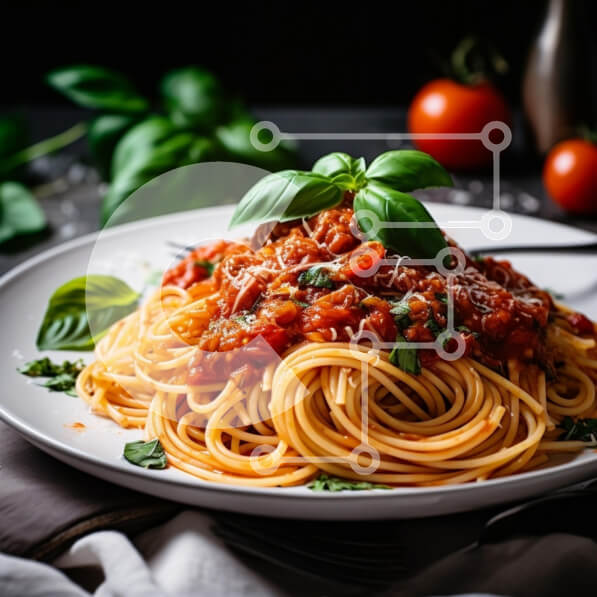 Σετ των 2 Intra Συλλεκτικό Ξύλινο Παζλ Plywood  4mm - Λαχταριστά μακαρόνια με σάλτσα ντομάτας και βασιλικό Σε Ξύλινο Κουτί - Διαστάσεις: 10x10 cm – 25 κομμάτια