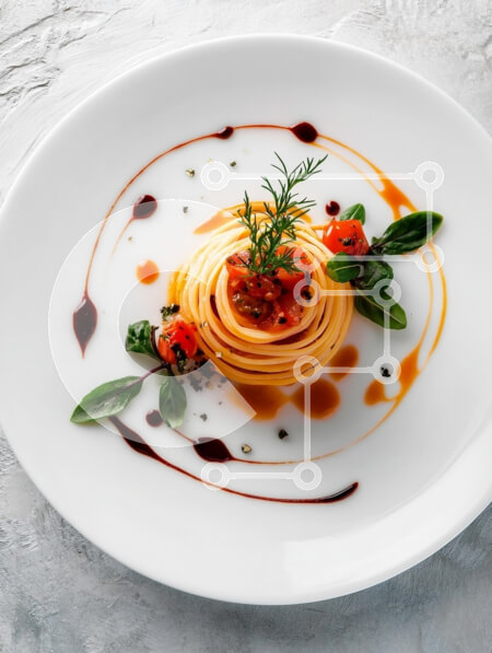 Σετ των 2 Intra Συλλεκτικό Ξύλινο Παζλ Plywood  4mm - Κομψό πιάτο ζυμαρικών με ντομάτα και βότανα Σε Ξύλινο Κουτί - Διαστάσεις: 10x10 cm – 25 κομμάτια