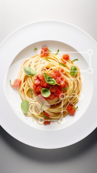 Intra Συλλεκτικό Ξύλινο Παζλ Plywood  4mm - Σπαγγέτι με ντομάτα και βασιλικό Σε Ξύλινο Κουτί - Διαστάσεις: 10x10 cm – 25 κομμάτια