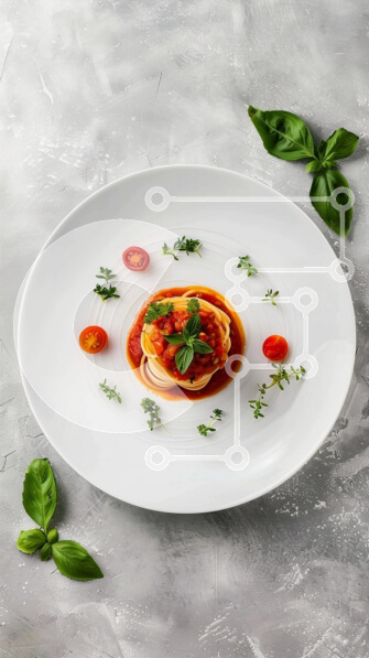 Intra Συλλεκτικό Ξύλινο Παζλ Plywood  4mm - Επιμεταλλωμένα Σπαγγέτι με σάλτσα ντομάτας και φρέσκα μυρωδικά Σε Ξύλινο Κουτί - Διαστάσεις: 10x10 cm – 25 κομμάτια