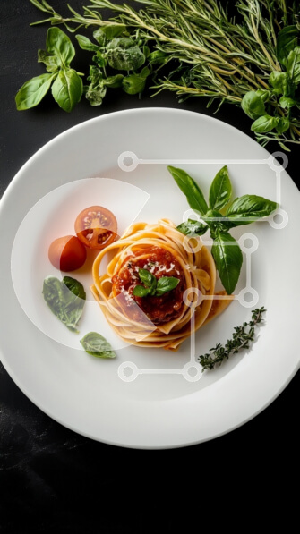 Intra Συλλεκτικό Ξύλινο Παζλ Plywood  4mm - Κομψό πιάτο ζυμαρικών με σάλτσα ντομάτας και φρέσκα μυρωδικά Σε Ξύλινο Κουτί - Διαστάσεις: 10x10 cm – 25 κομμάτια