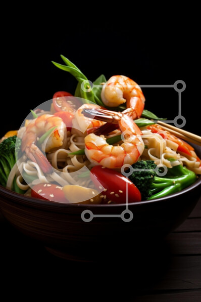 Σετ των 2 Intra Συλλεκτικό Ξύλινο Παζλ Plywood  4mm - Μπολ Νουντλς με γαρίδες και λαχανικά Σε Ξύλινο Κουτί - Διαστάσεις: 10x10 cm – 25 κομμάτια