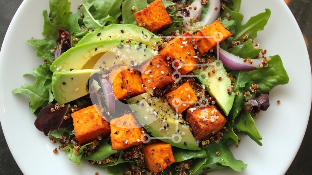 Σετ των 2 Intra Συλλεκτικό Ξύλινο Παζλ Plywood  4mm - Πολύχρωμη σαλάτα με αβοκάντο και κινόα Σε Ξύλινο Κουτί - Διαστάσεις: 10x10 cm – 25 κομμάτια