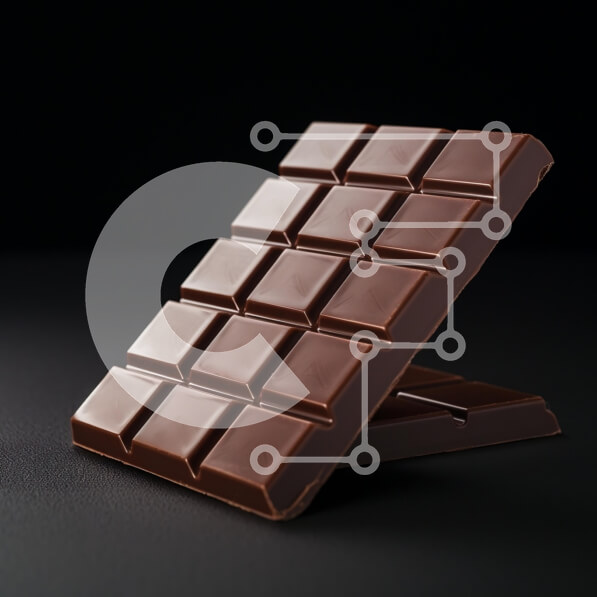 Σετ των 2 Intra Συλλεκτικό Ξύλινο Παζλ Plywood  4mm - Μπάρα σοκολάτας σε σκούρο φόντο Σε Ξύλινο Κουτί - Διαστάσεις: 10x10 cm – 25 κομμάτια