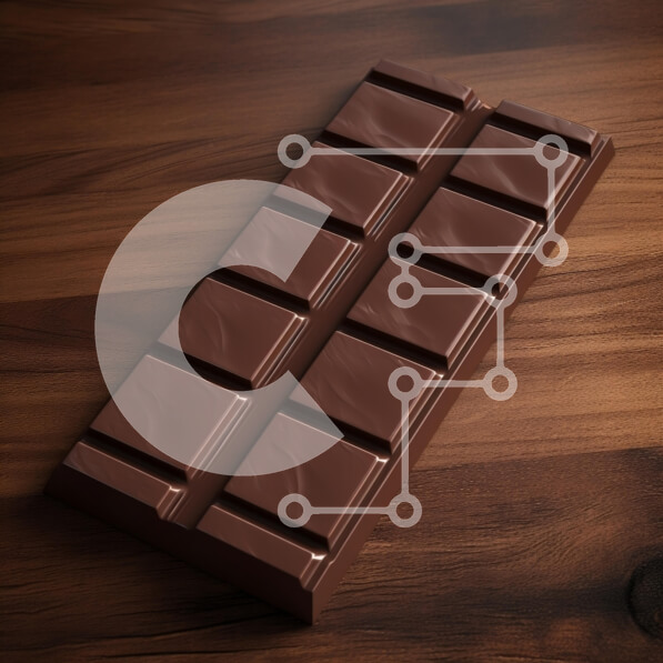 Σετ των 2 Intra Συλλεκτικό Ξύλινο Παζλ Plywood  4mm - Μπάρα σοκολάτας σε ξύλινη επιφάνεια Σε Ξύλινο Κουτί - Διαστάσεις: 10x10 cm – 25 κομμάτια