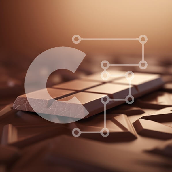 Σετ των 2 Intra Συλλεκτικό Ξύλινο Παζλ Plywood  4mm - Μπάρα σοκολάτας σε φόντο με υφή Σε Ξύλινο Κουτί - Διαστάσεις: 10x10 cm – 25 κομμάτια