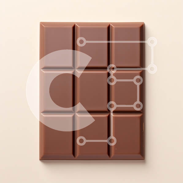 Σετ των 2 Intra Συλλεκτικό Ξύλινο Παζλ Plywood  4mm - Μπάρα σοκολάτας σε ουδέτερο φόντο Σε Ξύλινο Κουτί - Διαστάσεις: 10x10 cm – 25 κομμάτια