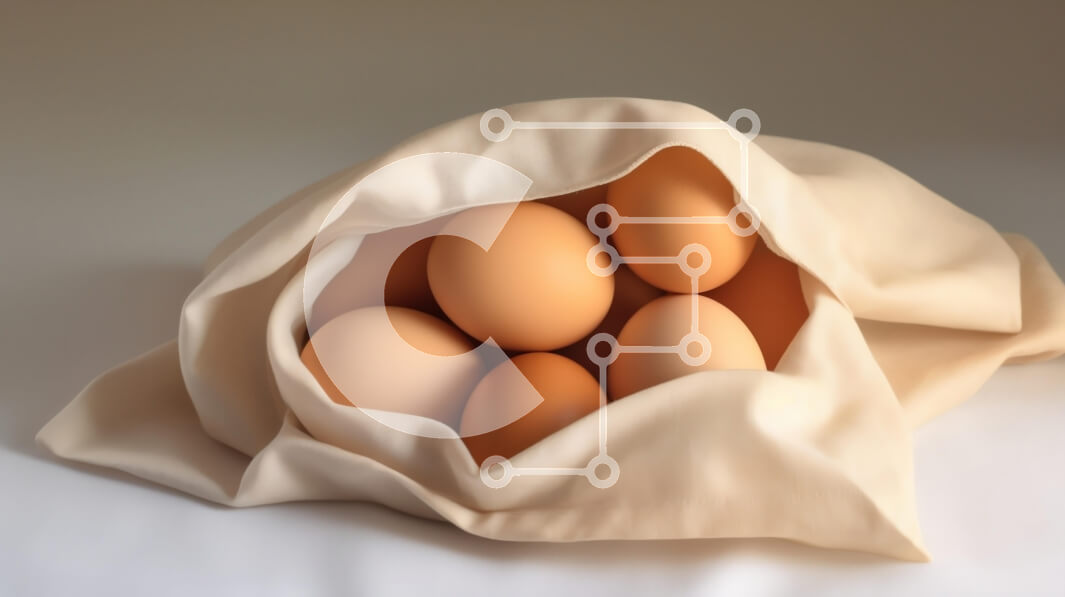 Σετ των 2 Intra Συλλεκτικό Ξύλινο Παζλ Plywood  4mm - Τσάντα με καφέ αυγά Σε Ξύλινο Κουτί - Διαστάσεις: 10x10 cm – 25 κομμάτια