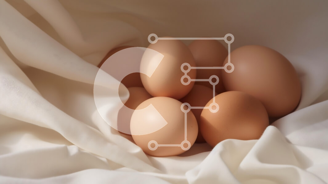 Σετ των 2 Intra Συλλεκτικό Ξύλινο Παζλ Plywood  4mm - Καφετιά αυγά σε λευκό ύφασμα Σε Ξύλινο Κουτί - Διαστάσεις: 10x10 cm – 25 κομμάτια