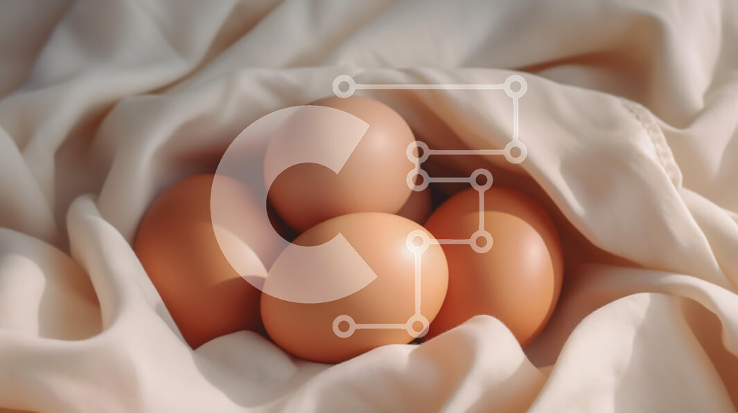 Σετ των 2 Intra Συλλεκτικό Ξύλινο Παζλ Plywood  4mm - Φρέσκα αυγά σε μαλακό ύφασμα Σε Ξύλινο Κουτί - Διαστάσεις: 10x10 cm – 25 κομμάτια