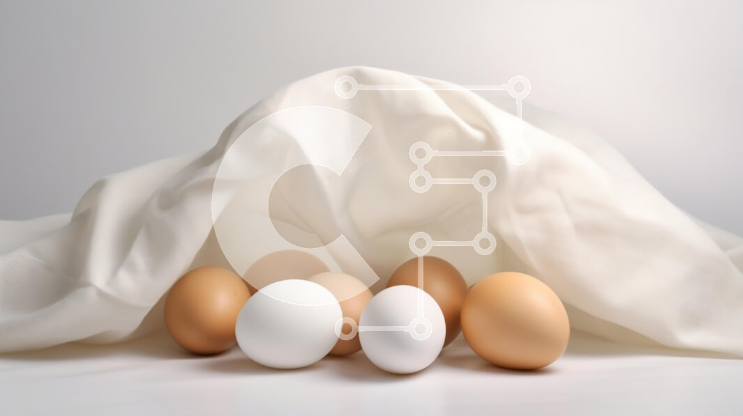 Σετ των 2 Intra Συλλεκτικό Ξύλινο Παζλ Plywood  4mm - Συλλογή από αυγά κάτω από ένα λευκό πανί Σε Ξύλινο Κουτί - Διαστάσεις: 10x10 cm – 25 κομμάτια