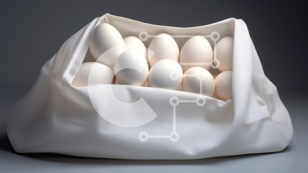 Intra Συλλεκτικό Ξύλινο Παζλ Plywood  4mm - Συλλογή από λευκά αυγά σε υφασμάτινη τσάντα Σε Ξύλινο Κουτί - Διαστάσεις: 10x10 cm – 25 κομμάτια