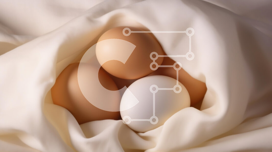 Σετ των 2 Intra Συλλεκτικό Ξύλινο Παζλ Plywood  4mm - Φρέσκα αυγά φωλιασμένα σε λευκό ύφασμα Σε Ξύλινο Κουτί - Διαστάσεις: 10x10 cm – 25 κομμάτια