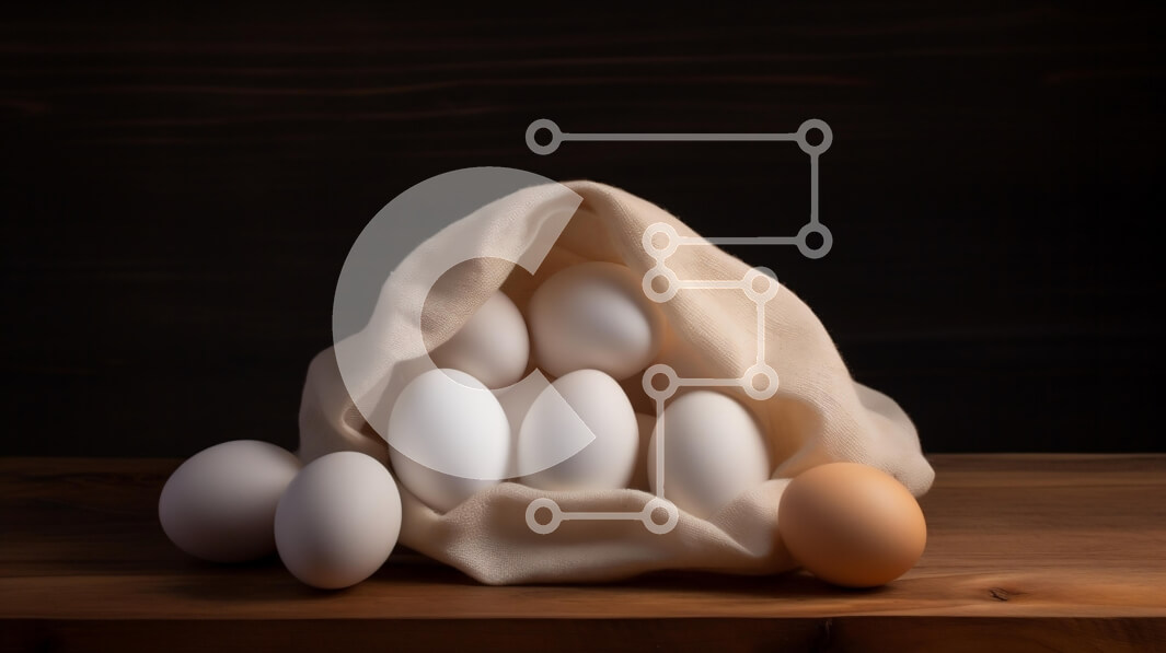 Σετ των 2 Intra Συλλεκτικό Ξύλινο Παζλ Plywood  4mm - Συλλογή αυγών σε υφασμάτινη τσάντα Σε Ξύλινο Κουτί - Διαστάσεις: 10x10 cm – 25 κομμάτια