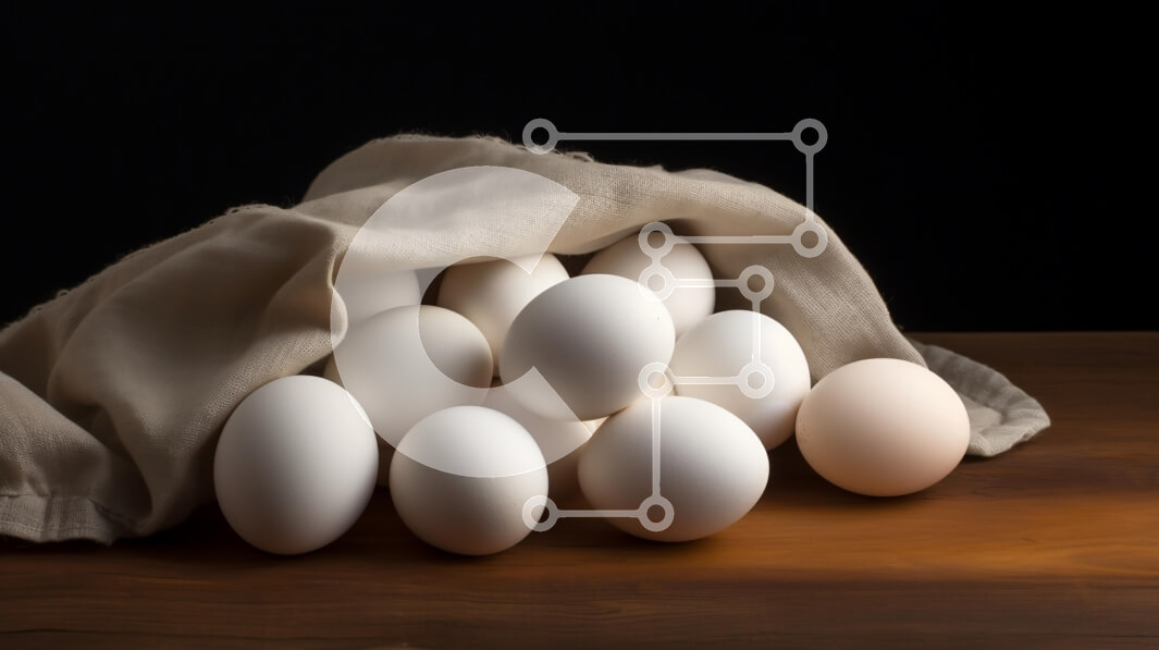 Σετ των 2 Intra Συλλεκτικό Ξύλινο Παζλ Plywood  4mm - Συλλογή λευκών αυγών σε ξύλινη επιφάνεια Σε Ξύλινο Κουτί - Διαστάσεις: 10x10 cm – 25 κομμάτια