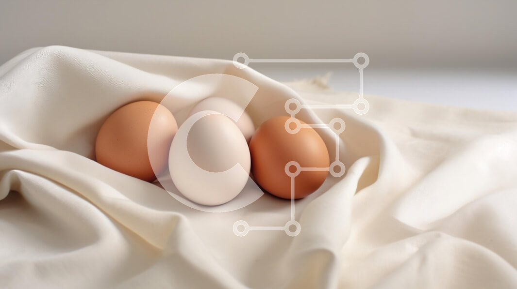 Σετ των 2 Intra Συλλεκτικό Ξύλινο Παζλ Plywood  4mm - Αυγά σε ύφασμα κρέμας Σε Ξύλινο Κουτί - Διαστάσεις: 10x10 cm – 25 κομμάτια