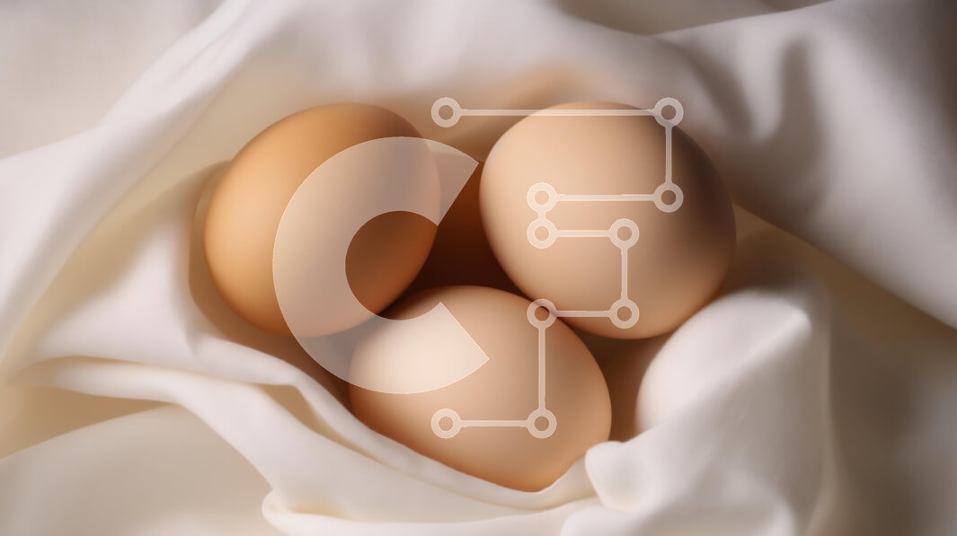 Σετ των 2 Intra Συλλεκτικό Ξύλινο Παζλ Plywood  4mm - Τρία αυγά σε λευκό ύφασμα Σε Ξύλινο Κουτί - Διαστάσεις: 10x10 cm – 25 κομμάτια