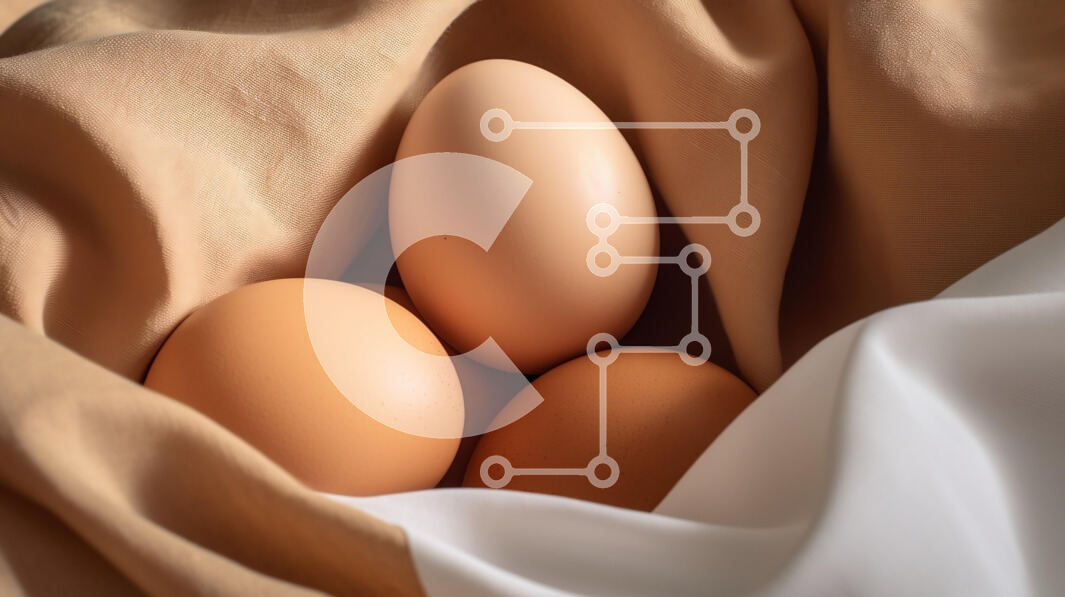 Σετ των 2 Intra Συλλεκτικό Ξύλινο Παζλ Plywood  4mm - Τρία αυγά σε ύφασμα Σε Ξύλινο Κουτί - Διαστάσεις: 10x10 cm – 25 κομμάτια