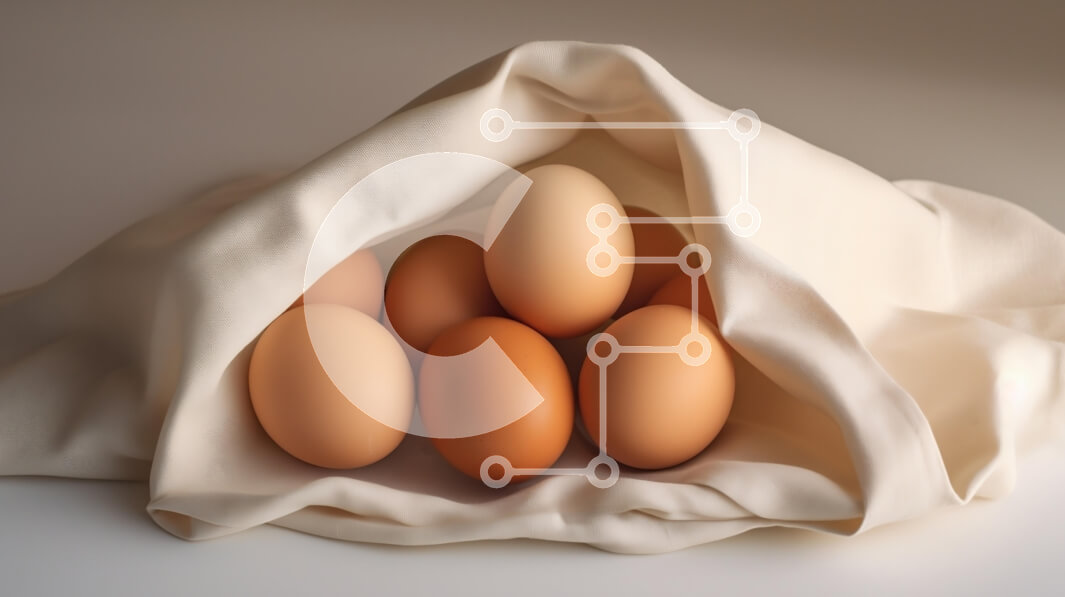 Σετ των 2 Intra Συλλεκτικό Ξύλινο Παζλ Plywood  4mm - Αυγά τυλιγμένα σε ύφασμα Σε Ξύλινο Κουτί - Διαστάσεις: 10x10 cm – 25 κομμάτια