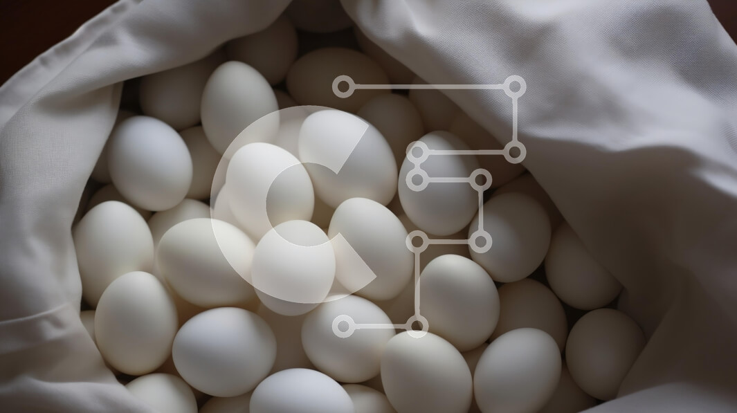 Σετ των 2 Intra Συλλεκτικό Ξύλινο Παζλ Plywood  4mm - Συλλογή από λευκά αυγά σε υφασμάτινη τσάντα Σε Ξύλινο Κουτί - Διαστάσεις: 10x10 cm – 25 κομμάτια