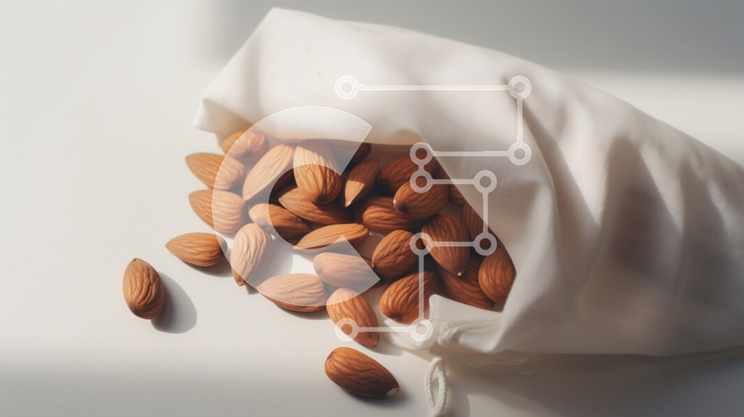 Σετ των 2 Intra Συλλεκτικό Ξύλινο Παζλ Plywood  4mm - Αμύγδαλα χυμένα από σακούλα Σε Ξύλινο Κουτί - Διαστάσεις: 10x10 cm – 25 κομμάτια