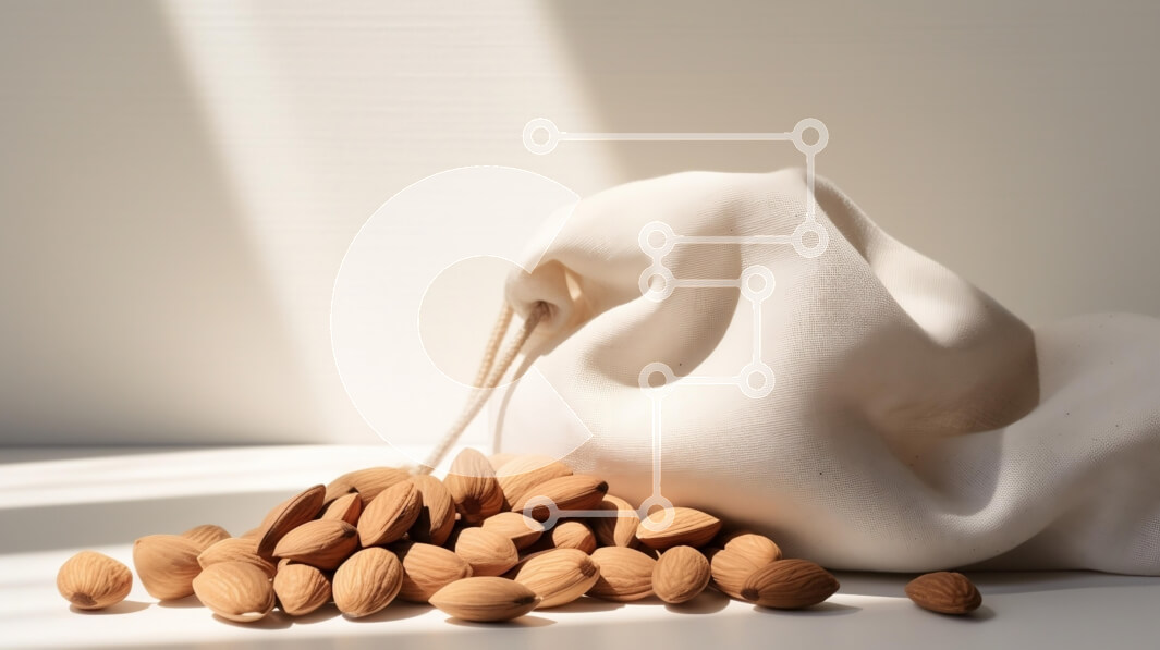 Σετ των 2 Intra Συλλεκτικό Ξύλινο Παζλ Plywood  4mm - Αμύγδαλα σε υφασμάτινη σακούλα Σε Ξύλινο Κουτί - Διαστάσεις: 10x10 cm – 25 κομμάτια