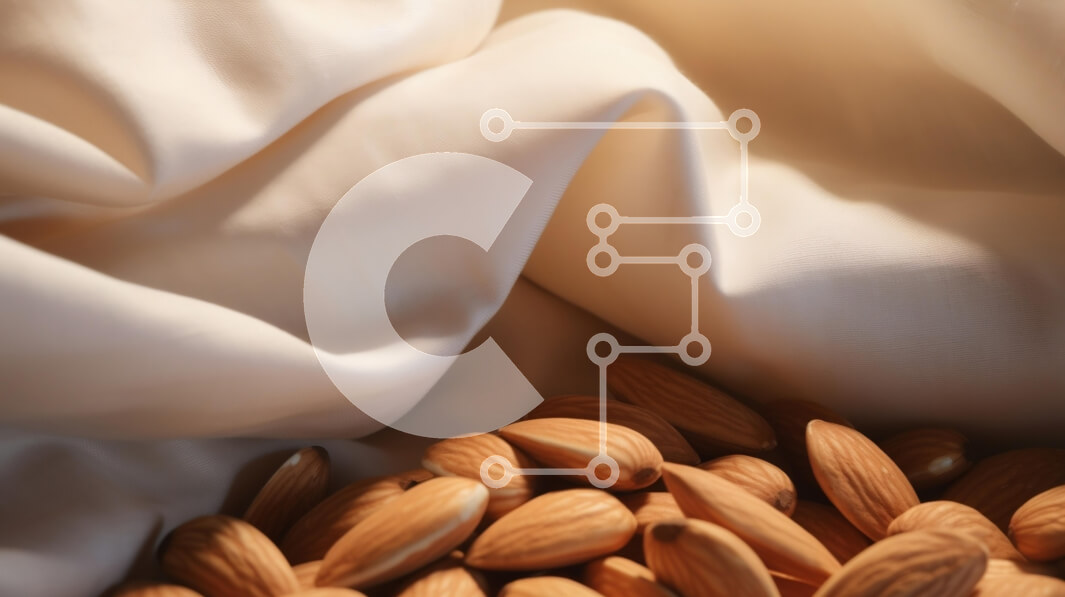 Σετ των 2 Intra Συλλεκτικό Ξύλινο Παζλ Plywood  4mm - Αμύγδαλα σε κρεμώδες ύφασμα Σε Ξύλινο Κουτί - Διαστάσεις: 10x10 cm – 25 κομμάτια