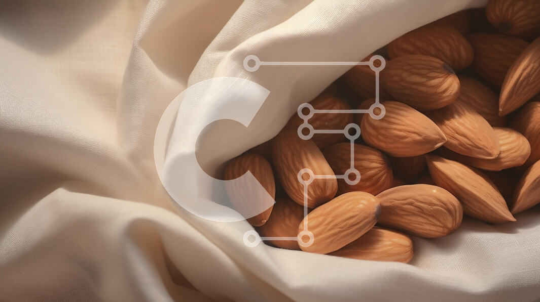 Σετ των 2 Intra Συλλεκτικό Ξύλινο Παζλ Plywood  4mm - Αμύγδαλα σε μαλακό ύφασμα Σε Ξύλινο Κουτί - Διαστάσεις: 10x10 cm – 25 κομμάτια